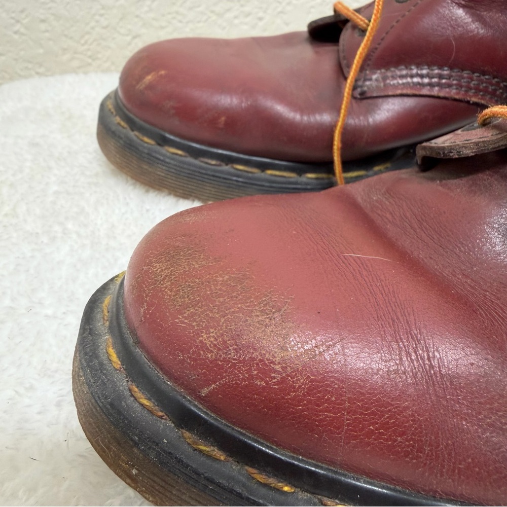 Dr. Martens Burgundy 1460 8 eyelet lace up leather boots unisex Size - Picture 5 of 13